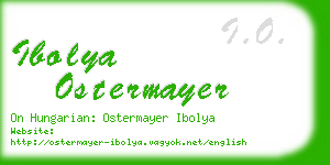 ibolya ostermayer business card